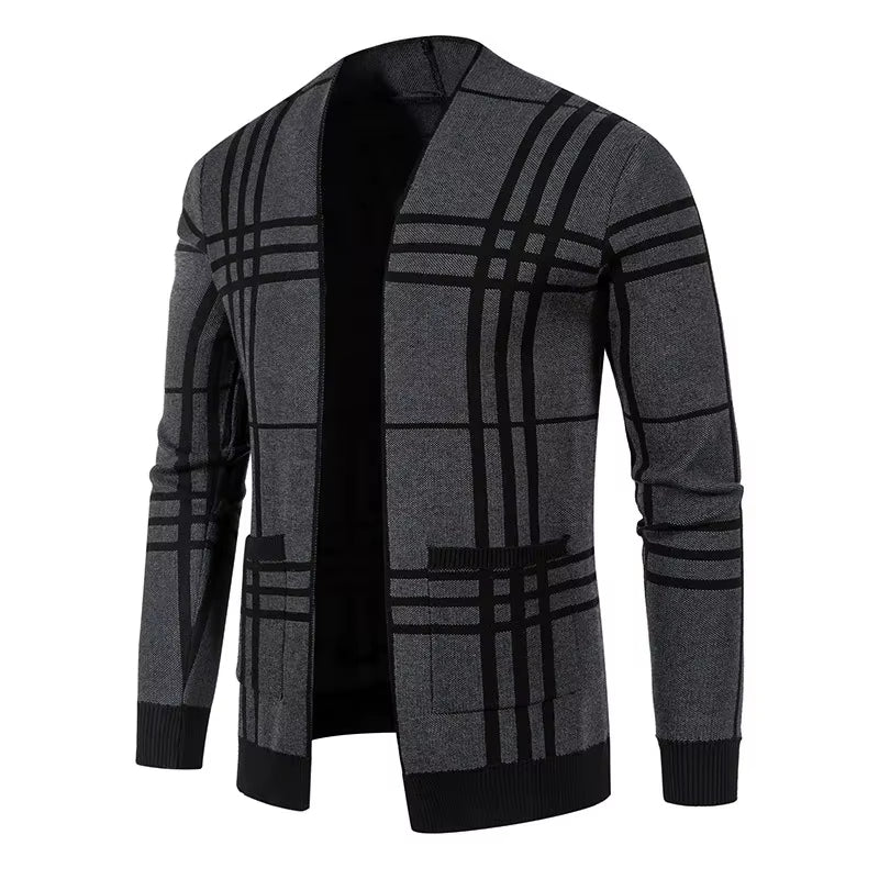 WENTWORTH LONDON | CHECKERED KNIT CARDIGAN FOR MEN
