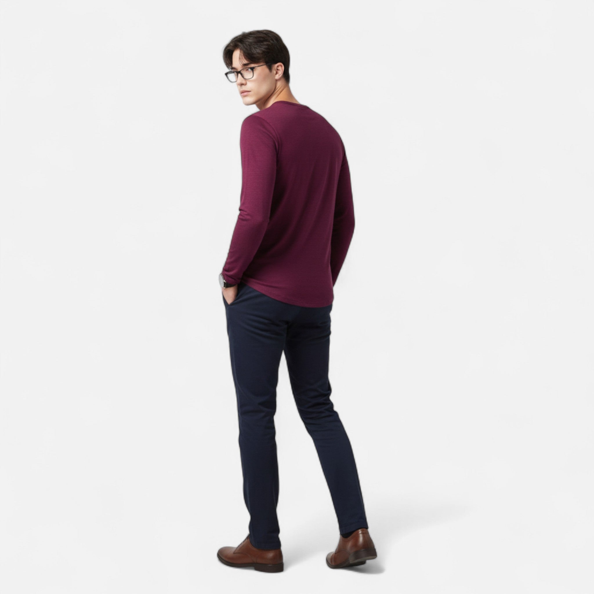 SLIM FIT HENLEY SHIRT FOR MEN