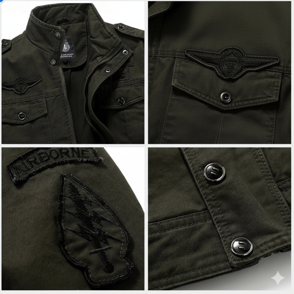 STRUCTURED MILITARY JACKET FOR MEN