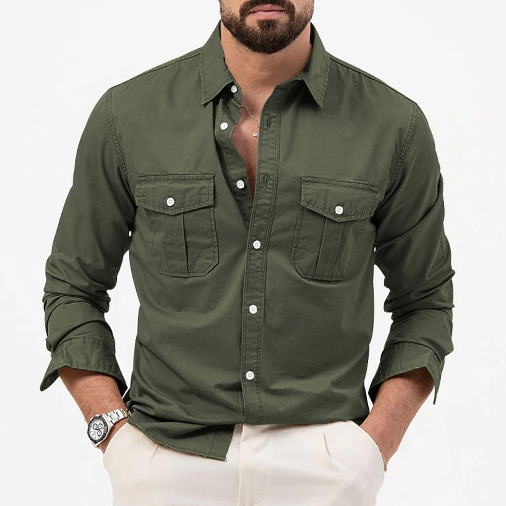 WRINKLE RESISTANT BUTTON SHIRT FOR MEN