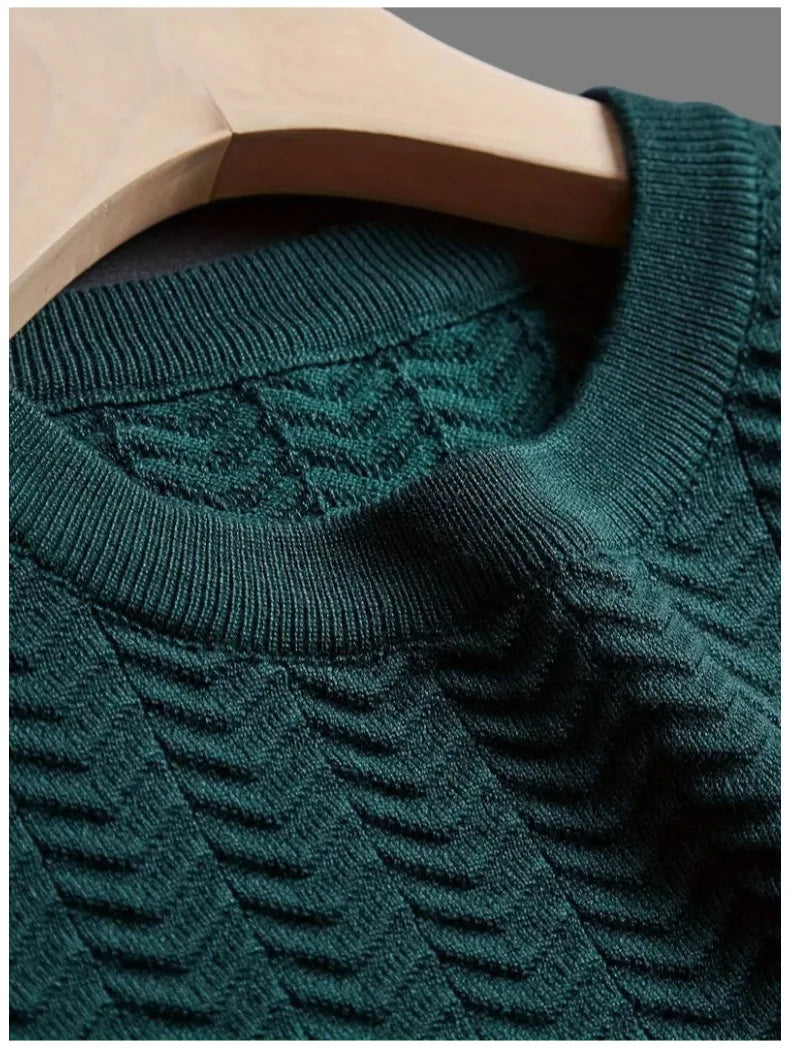 TEXTURED KNIT T-SHIRT FOR MEN