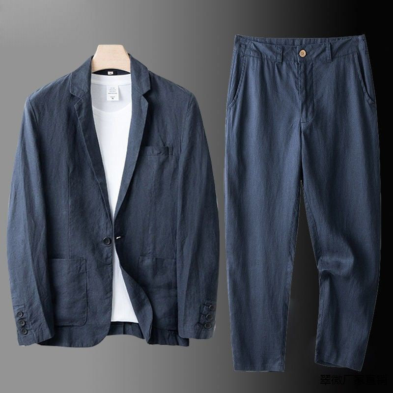 LINEN BLEND SUIT FOR MEN