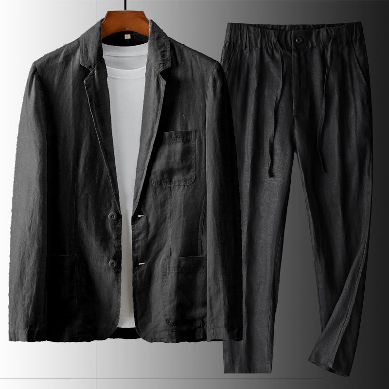 LINEN BLEND SUIT SET FOR MEN