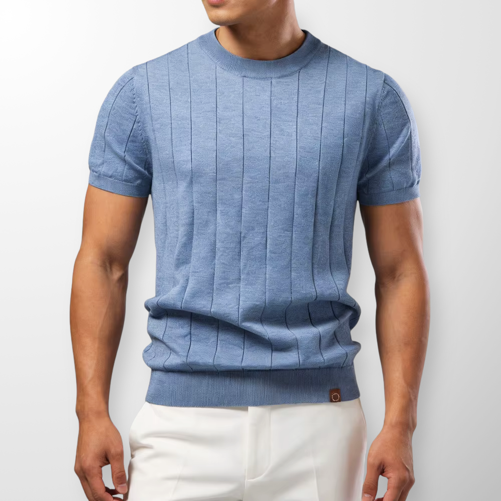 RIBBED SWEATER TEE FOR MEN
