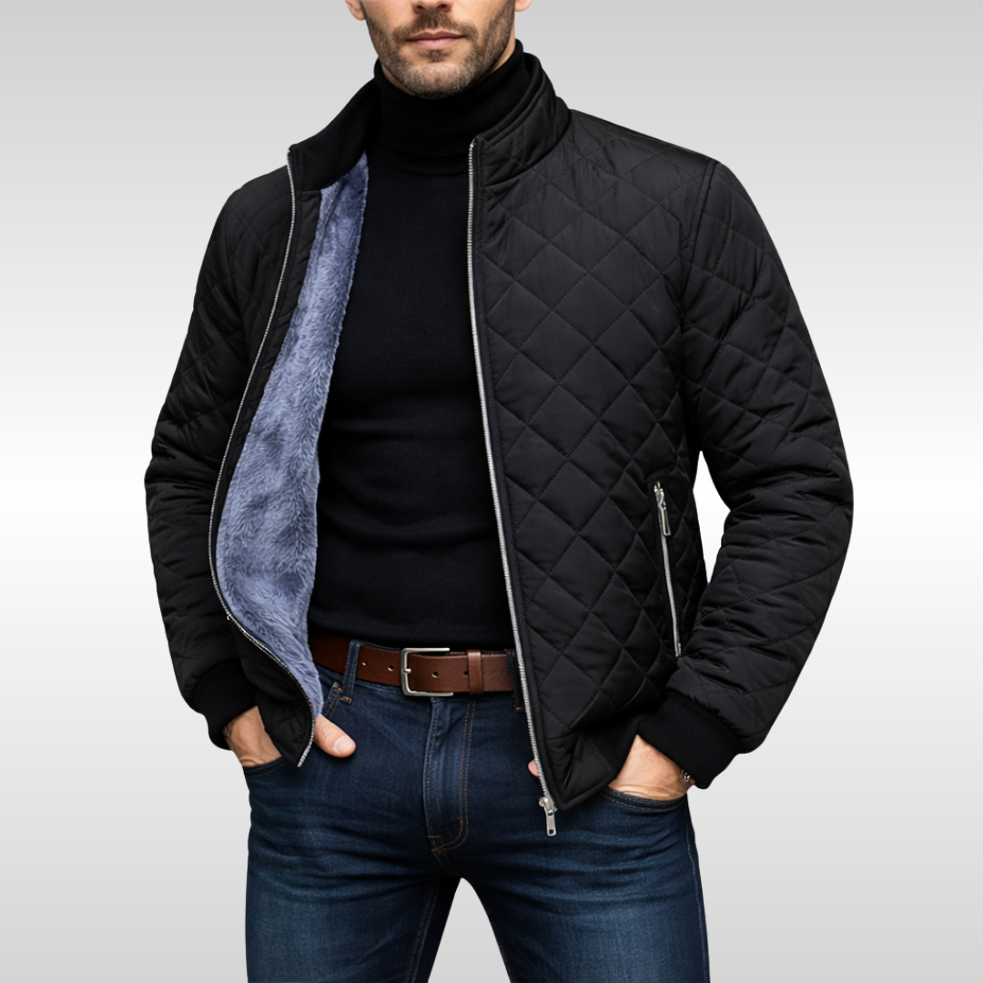WENTWORTH LONDON | CLASSIC WARM QUILTED WINTER JACKET FOR MEN