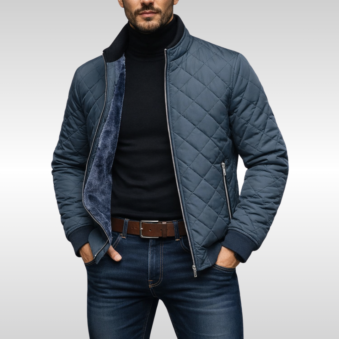 WENTWORTH LONDON | CLASSIC WARM QUILTED WINTER JACKET FOR MEN