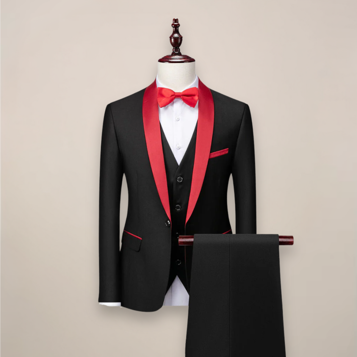 SLIM FIT THREE-PIECE SUIT FOR MEN