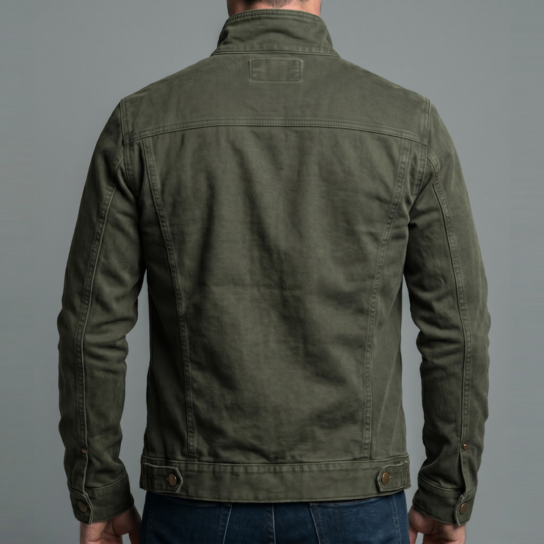VINTAGE WASHED COTTON JACKET FOR MEN