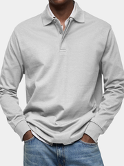 REGULAR FIT LONG SLEEVE POLO SHIRT FOR MEN
