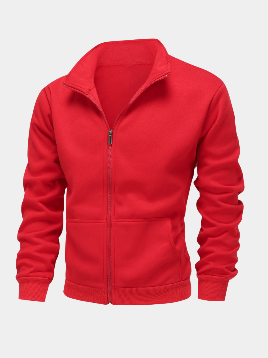 HIGH NECK ZIP HOODIE JACKET FOR MEN