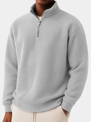 QUARTER ZIP KNIT SWEATER FOR MEN