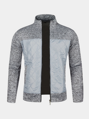 STAND COLLAR ZIP SWEATER FOR MEN
