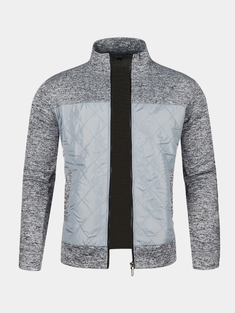 STAND COLLAR ZIP SWEATER FOR MEN