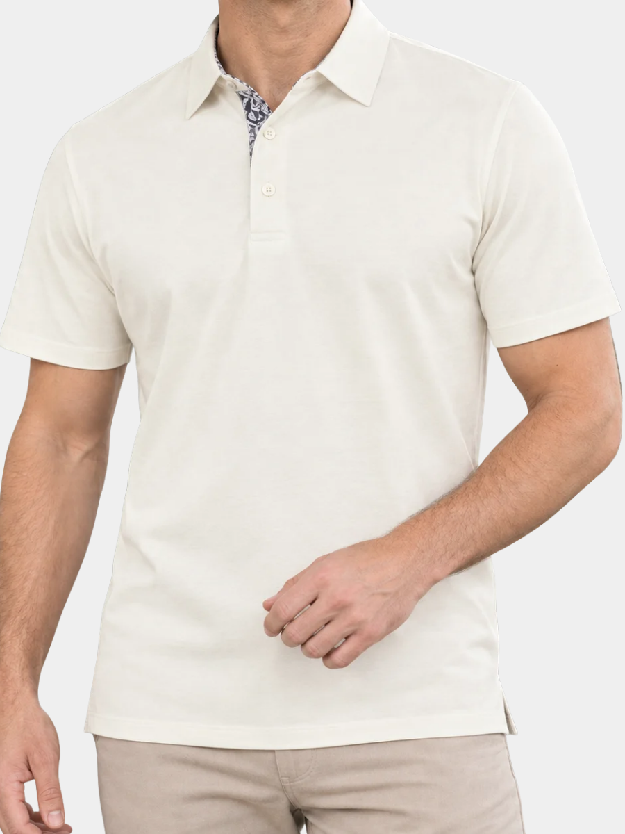 CONTRAST COLLAR POLO SHIRT FOR MEN