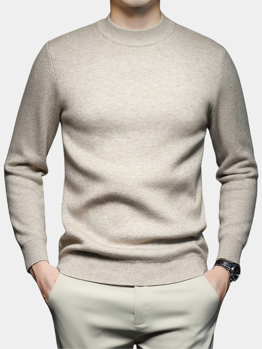 RIB KNIT HIGH NECK SWEATER FOR MEN