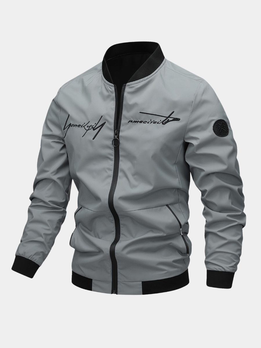 LETTER EMBROIDERED JACKET FOR MEN