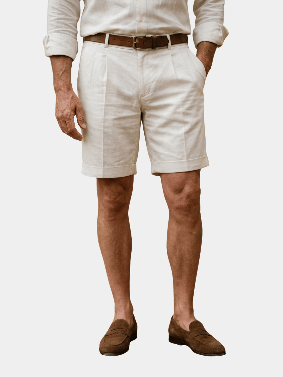 PLEATED SHORT TROUSERS FOR MEN