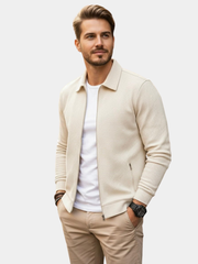 TEXTURED ZIP VEST FOR MEN
