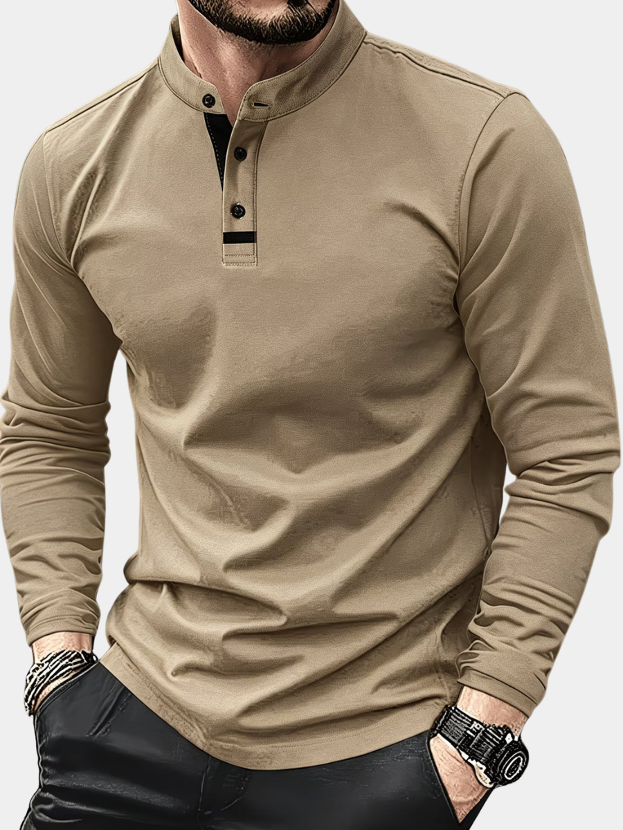 BUTTON-UP POLO SHIRT FOR MEN