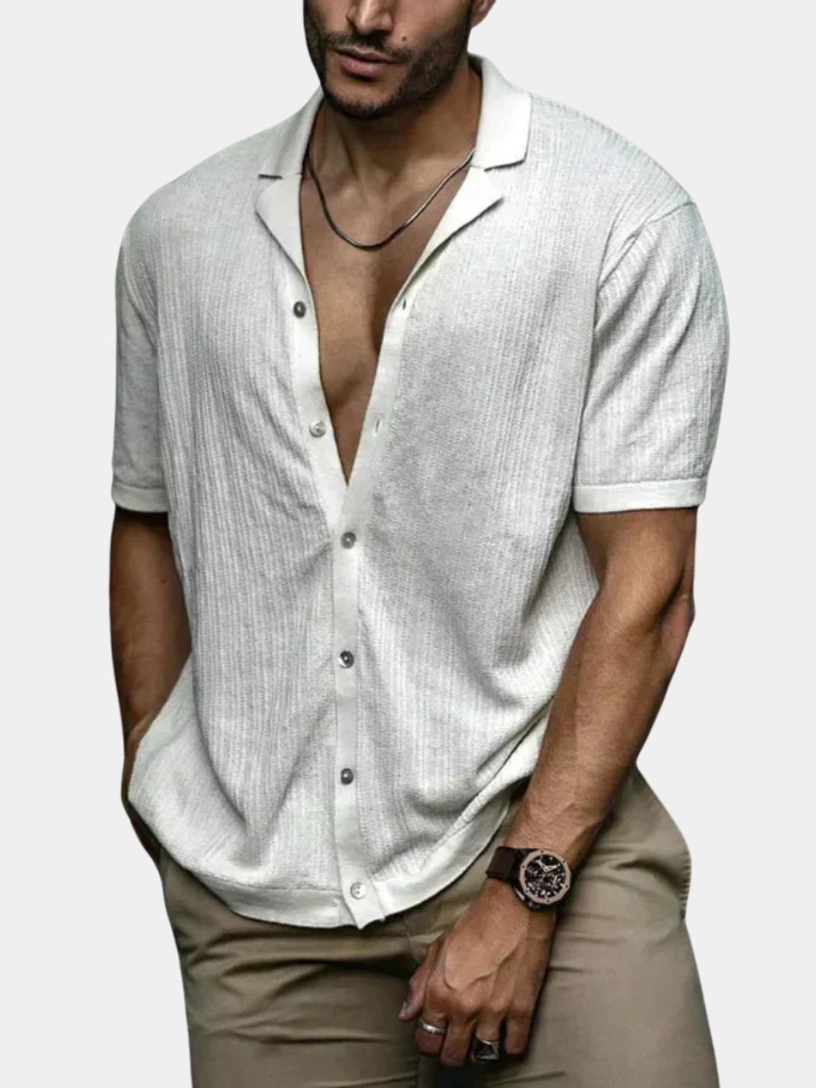 LINEN KNIT SHIRT FOR MEN