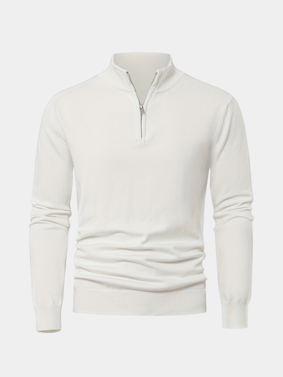 HALF ZIP KNIT SWEATER FOR MEN