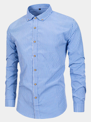 PLAID BUTTON-UP SHIRT FOR MEN