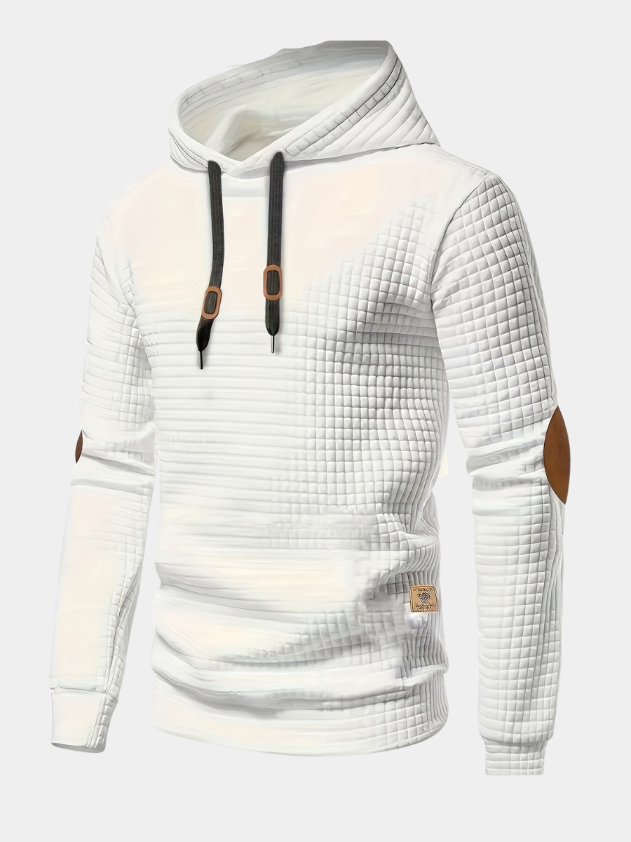 CHECKERED HOODED SWEATSHIRT FOR MEN