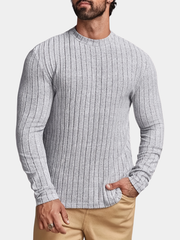 STRIPED RIB-KNIT SWEATER FOR MEN