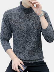 RIB KNIT LAPEL SWEATER FOR MEN