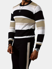 COLORBLOCK RIB-KNIT SWEATER FOR MEN