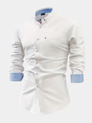 LAPEL COTTON SHIRT FOR MEN