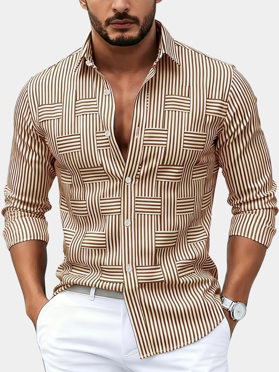VINTAGE STRIPED SHIRT FOR MEN