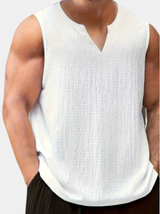SLEEVELESS V-NECK TOP FOR MEN