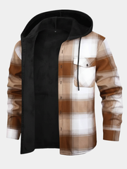 PLAID HOODED JACKET FOR MEN
