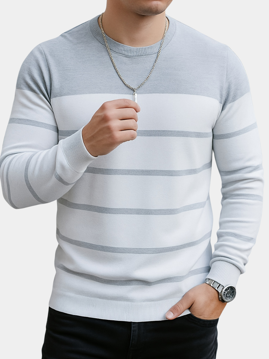 STRIPED KNIT SWEATER FOR MEN