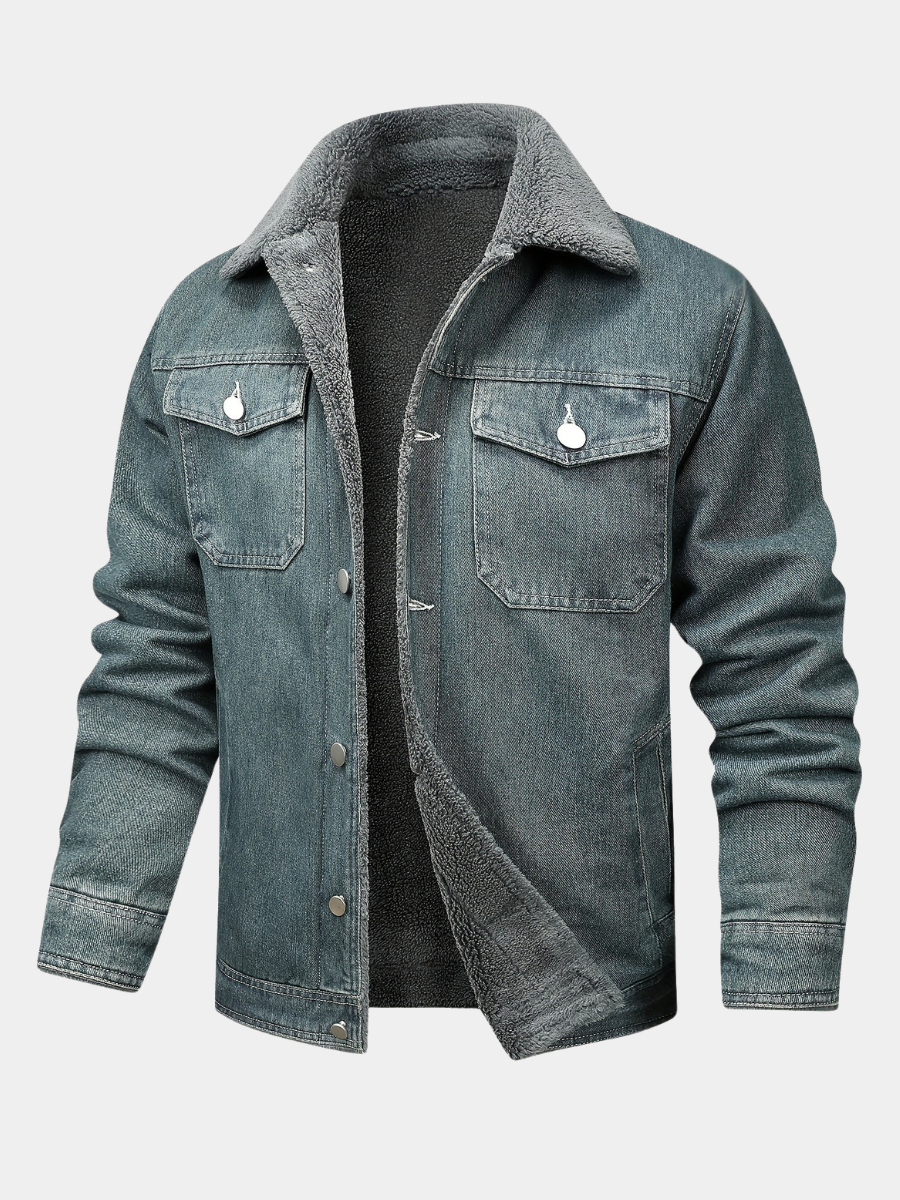 WARM DENIM JACKET FOR MEN