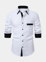 CONTRAST PANEL SHIRT FOR MEN