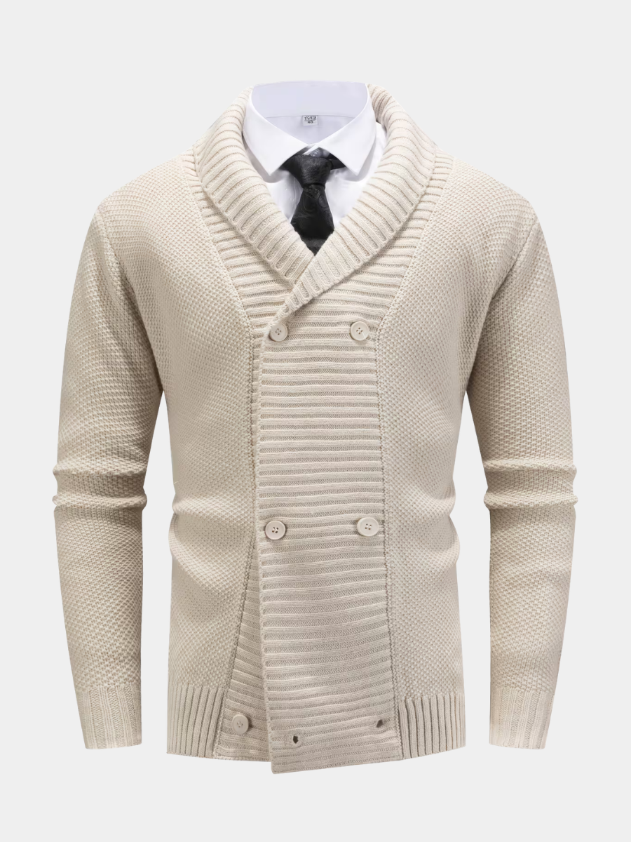 LAPEL KNIT SWEATER FOR MEN