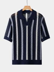 COLLARED KNIT POLO FOR MEN