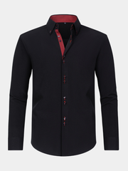 COLOR BLOCK DRESS SHIRT FOR MEN