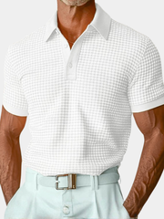 CHECKED TEXTURED POLO FOR MEN