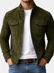 SUEDE SHIRT JACKET FOR MEN