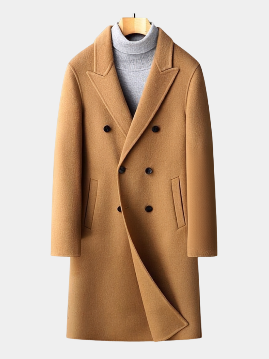 MID-LENGTH LAPEL COAT FOR MEN