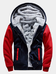 FLEECE HOODED JACKET FOR MEN
