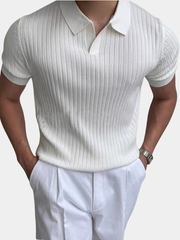 VISCOSE KNIT POLO FOR MEN
