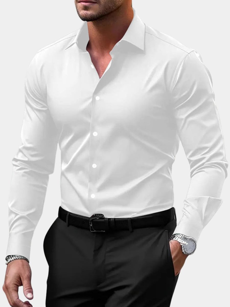 VELVET COLLAR SHIRT FOR MEN