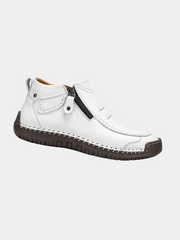 TEXTURED ANKLE ZIP BOOTS FOR MEN