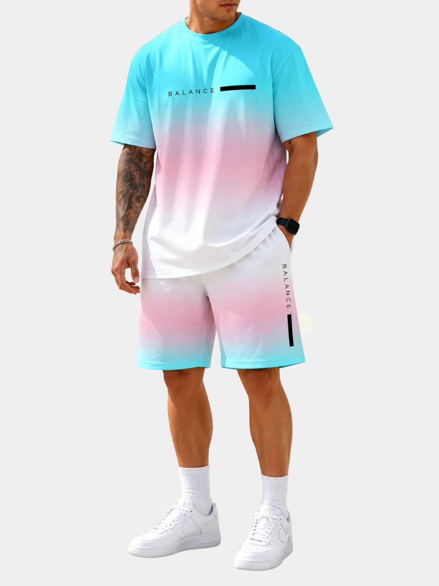 GRADIENT TWO PIECE SET FOR MEN