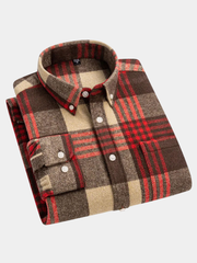 BRUSHED FLANNEL SHIRT FOR MEN
