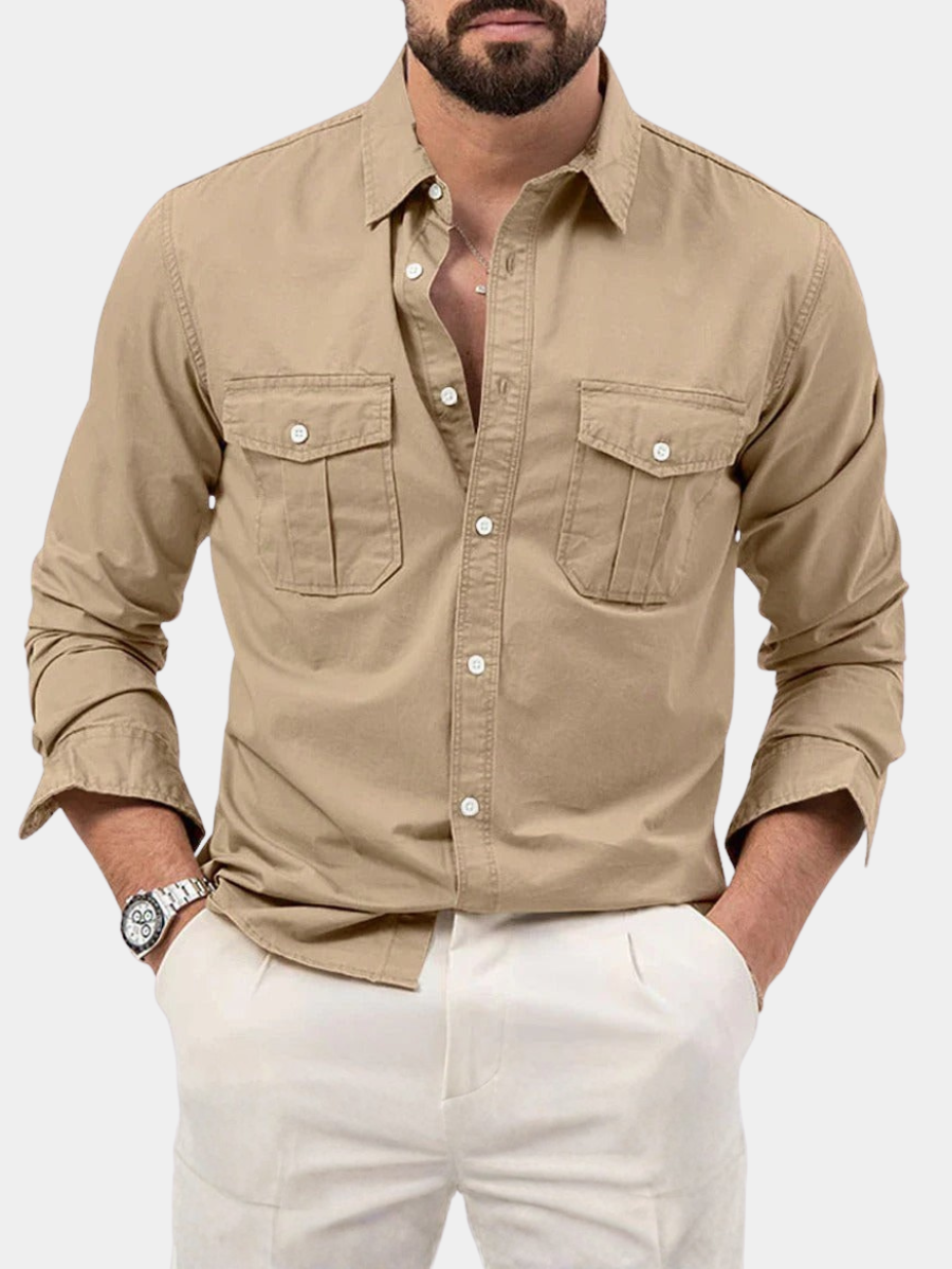 WRINKLE RESISTANT BUTTON SHIRT FOR MEN